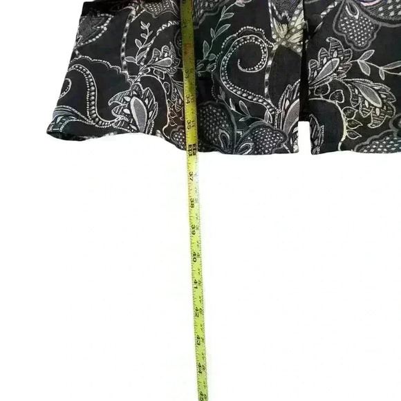 SANCTUARY Anthropolgie Dress Black Floral Sz Medium Adjustable Ruffle Sleeveless - Picture 9 of 10